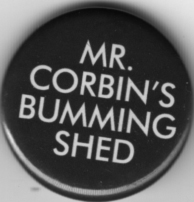 Bumming Shed button badge