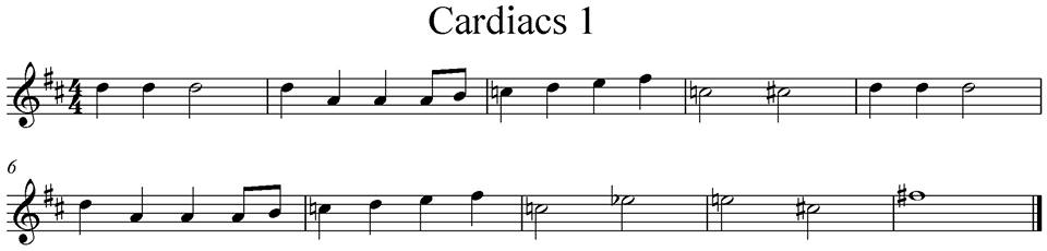 Cardiacs Sheet Music Scores