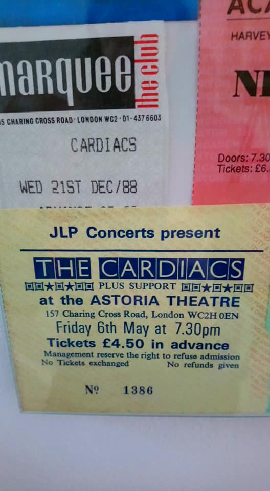 cardiacs astoria theatre gig ticket