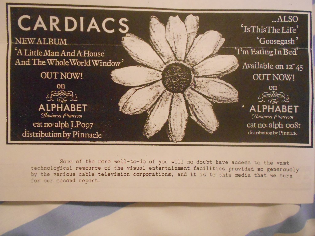 Cardiacs WW Window flyer