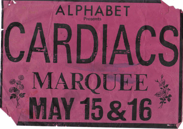 cardiacs marquee ticket may 15