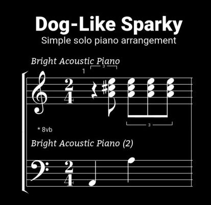 dog like sparky sheet music