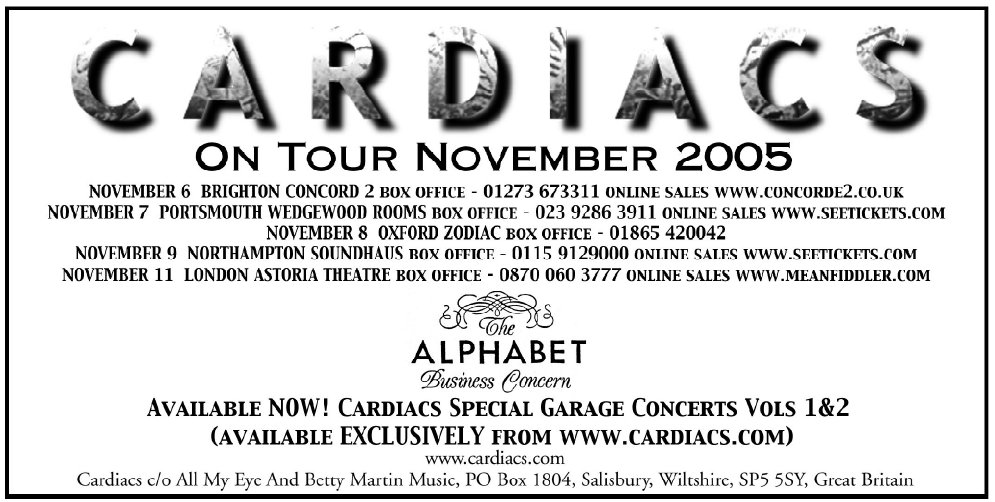 cardiacs tour flyer 2005