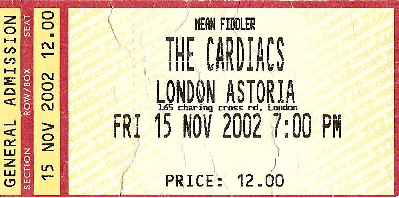 tickets astoria nov 2002